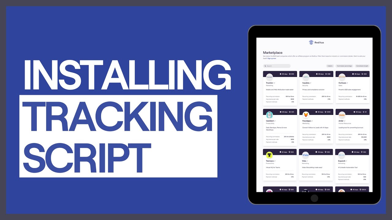 How to install the Tracking Script for Reditus?