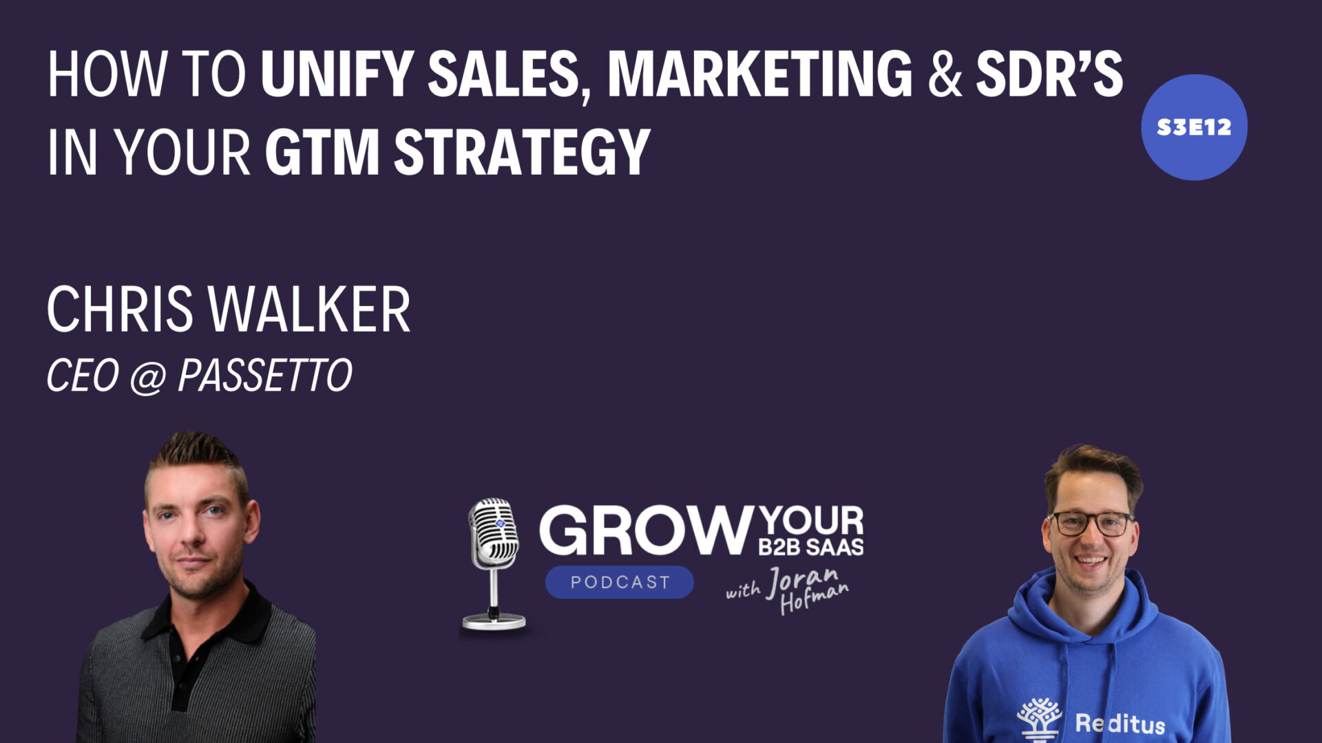 S3E12 – How to unify Sales, Marketing & SDR’s in your GTM strategy With Chris Walker