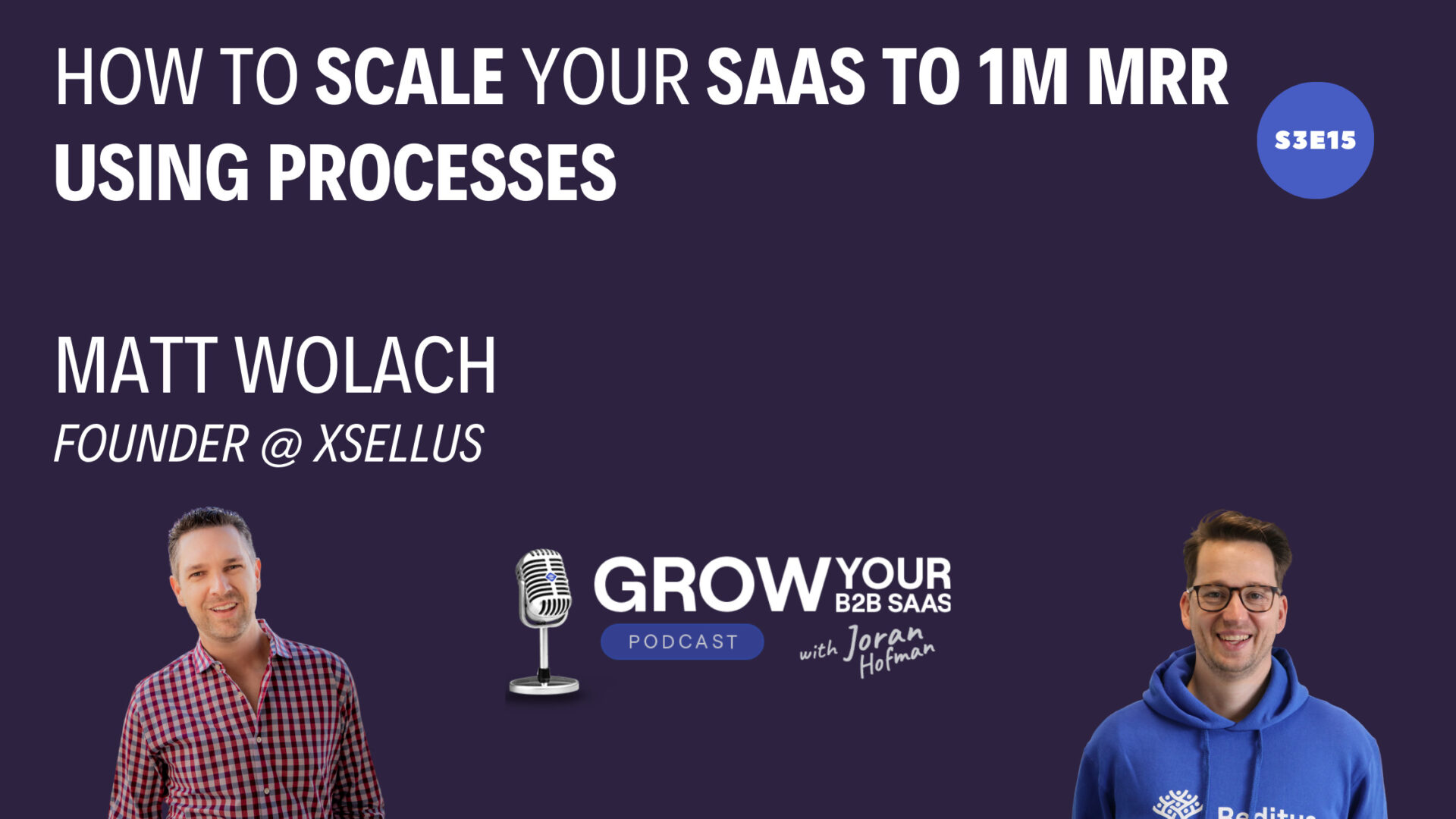 S3E15 – How to scale your SaaS to 1M MRR using processes with Matt Wolach