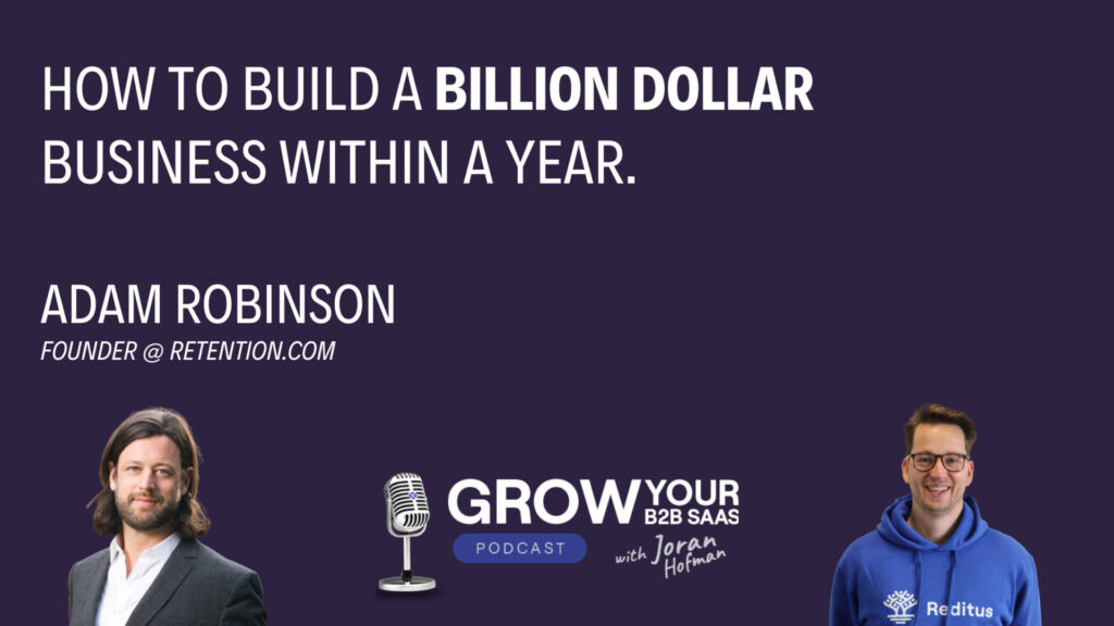 How to build a billion dollar business within a year