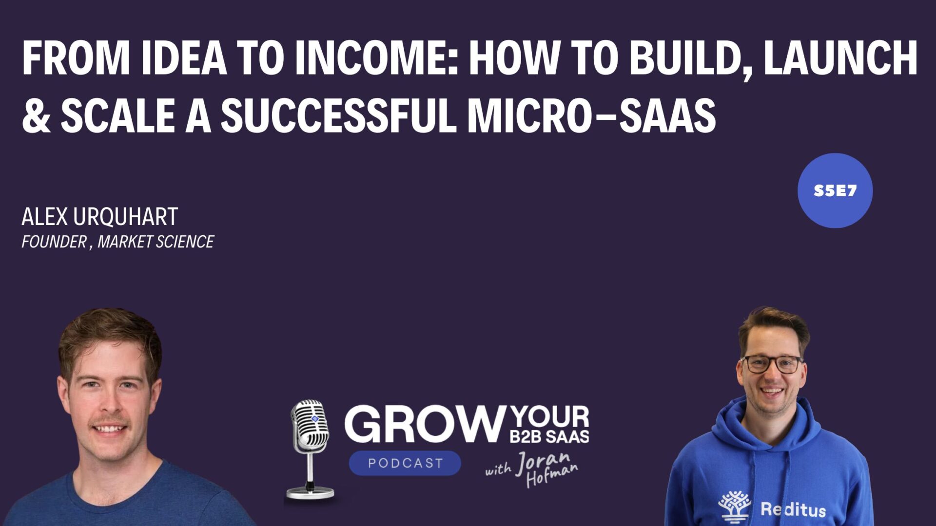 https://www.getreditus.com/podcast/s5e7-from-idea-to-income-how-to-build-launch-scale-a-successful-micro-saas-with-alex-urquhart/