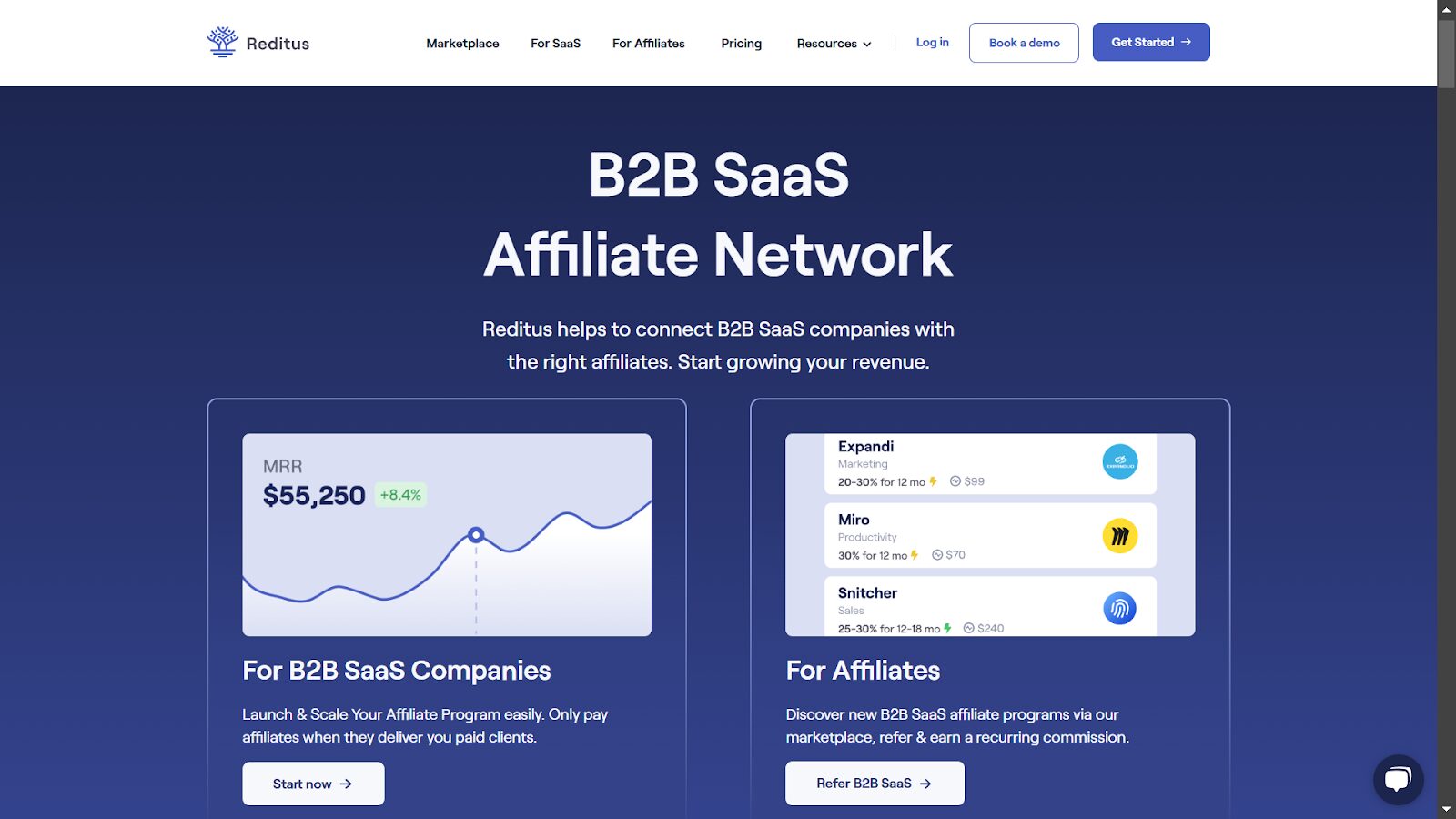 Screenshot from Reditus website.